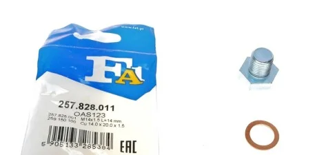 Болт слива масла + шайба Opel Combo 1.7 CDTI01- (M14x1.5) Fischer Automotive One (FA1) 257.828.011