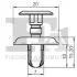Клипса крепления обшивки (к-кт 5шт) Toyota Avensis 97-09/Suzuki SX4 06- Fischer Automotive One (FA1) 33-30004.5 (фото 2)