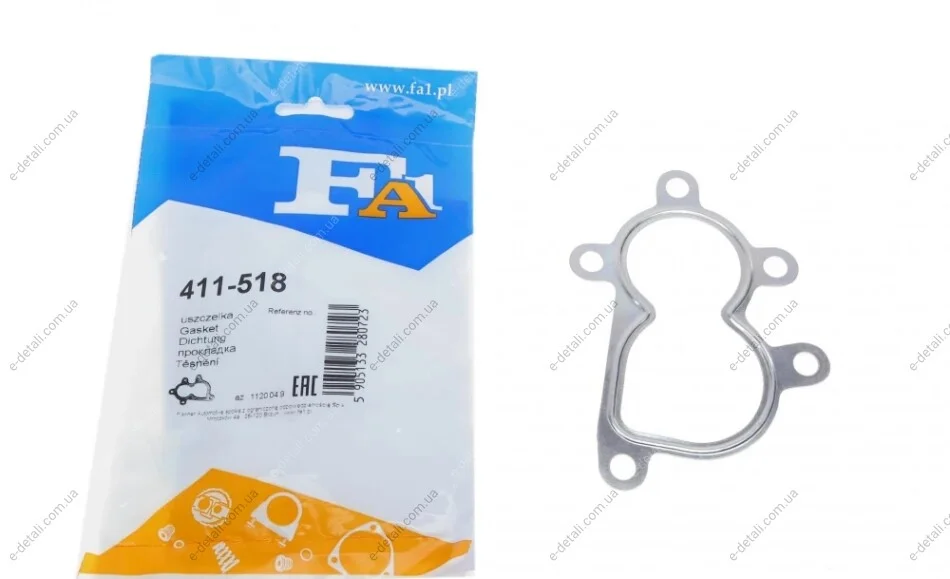 Прокладка турбины VW T4 1.9 TD 92-03 (трубка на слив масла) Fischer Automotive One (FA1) 411-518 (фото 1)