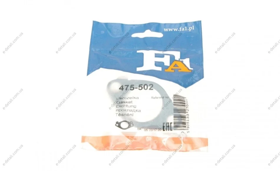 Прокладка турбины Nissan X-Trail 2.2 dCi 01-13 Fischer Automotive One (FA1) 475-502 (фото 1)