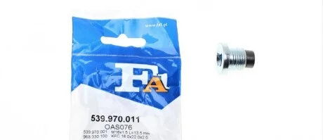 Болт слива масла + шайба Citroen BX/Citroen 205/306/309/405 -96 (M16x1.5) Fischer Automotive One (FA1) 539.970.011