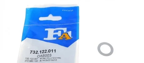 Болт слива масла + шайба Chevrolet Aveo/Daewoo Lanos/Nubira/Honda Accord/Civic 87- (M14x1.5) Fischer Automotive One (FA1) 732.122.011