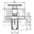 Клипса крепления подкрыльника (к-кт 5шт) Toyota Avensis 03-18/Citroen C1 05-14 Fischer Automotive One (FA1) 77-30013.5 (фото 2)