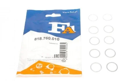 Шайба болта слива масла BMW (16x20x1.5) (к-кт 10 шт) Fischer Automotive One (FA1) 818.760.010