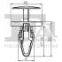 Клипса крепления подкрыльника (к-кт 5шт) Ford Transit 13-/Opel Insignia 17- Fischer Automotive One (FA1) 87-20002.5 (фото 2)