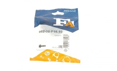 Болт системи випуска Audi/BMW/Fiat/Honda/Hyundai/Iveco/Kia/MB/VW (M6x1.00x16) (к-кт 10шт) Fischer Automotive One (FA1) 982-06-F16.10