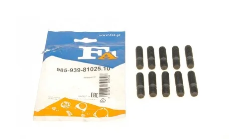 Шпилька колектора випускного Audi/Fiat/Man/MB/Opel/Volvo (M10x1.5x12/M10x1.5x25) (к-кт 10шт) Fischer Automotive One (FA1) 985-939-81025.10