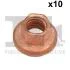 FISCHER Гайка M8 SiMu SW10FL Cu (OE - 035805,849928,4403640,4420282,4420881) Fischer Automotive One (FA1) 988-0806.10 (фото 1)