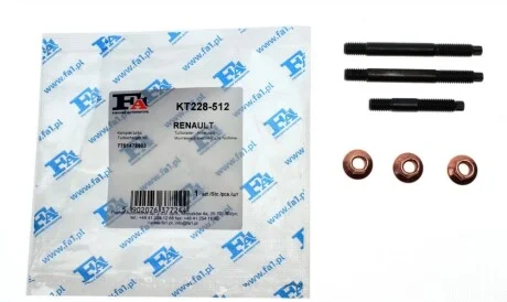 Комплект прокладок турбіни Renault Megane III/Scenic III 1.9 dCi 08- Fischer Automotive One (FA1) KT228-512