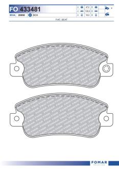 Колодки тормозные дисковые FOMAR FO 433481