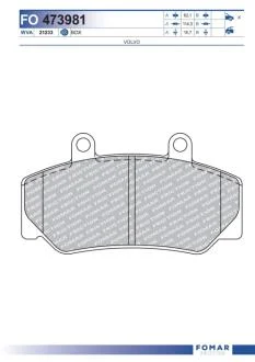 Колодки тормозные дисковые FOMAR FO 473981