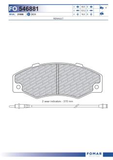 Колодки тормозные дисковые FOMAR FO 546881