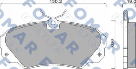 Колодки гальмівні дискові комплект FOMAR FO 628581