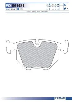 Колодки тормозные дисковые FOMAR FO 661481