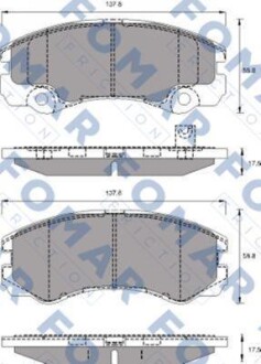 Колодки гальмівні дискові (комплект 4 шт) FOMAR FO 684381