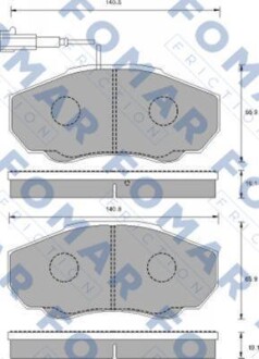 Колодки тормозные дисковые FOMAR FO 909781