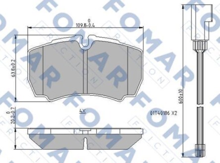 Колодки тормозные дисковые FOMAR FO 912581