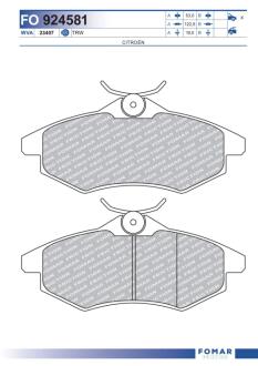 Колодки гальмівні дискові FOMAR FO 924581