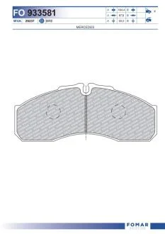 Колодки тормозные дисковые FOMAR FO 933581