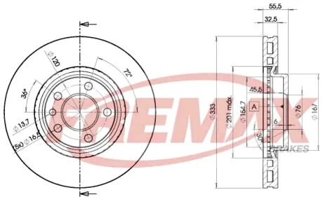 Диск гальмівний FREMAX BD-3020