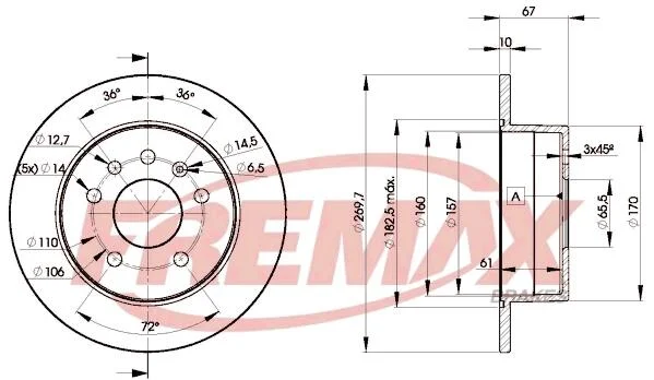 Диск тормозной FREMAX BD-9101 (фото 1)