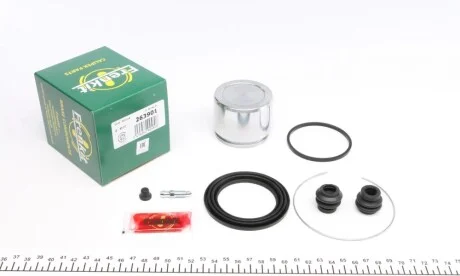 Ремкомплект гальмівного супорта переднього TOYOTA Camry 06-11, RAV4 05-13, RAV4 13-18, Corolla 13-18, Prius 09-17, RAV4 HYBRID 15-18, Auris E180 12-18, Auris E150 06-12, Aurion 06-12; MITSUBISHI Outlander 15-21; LEXUS ES 06-12 FRENKIT 263901