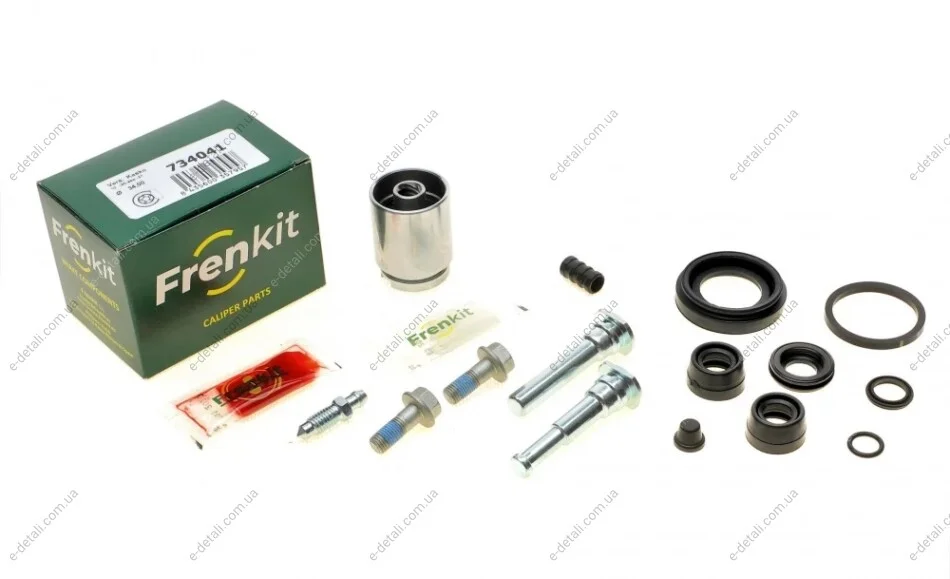 Ремкомплект супорта (заднього) Kia Picanto 1.0/1.1 04- (d=34mm) (+ поршень/направляюча) (Kasko) FRENKIT 734041 (фото 1)