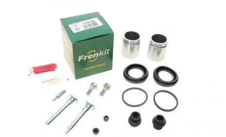 Ремкомплект суппорта (переднего) Nissan X-Trail 01-13 (d=44mm) (+ 2 поршня/направляющая) (Akebono) FRENKIT 744248
