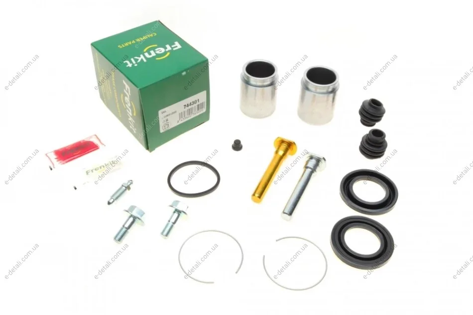 Ремкомплект суппорта (переднего) Infiniti QX56 05-14 (d=44mm) (+2поршня/направляющая) (Akebono) FRENKIT 744301 (фото 1)
