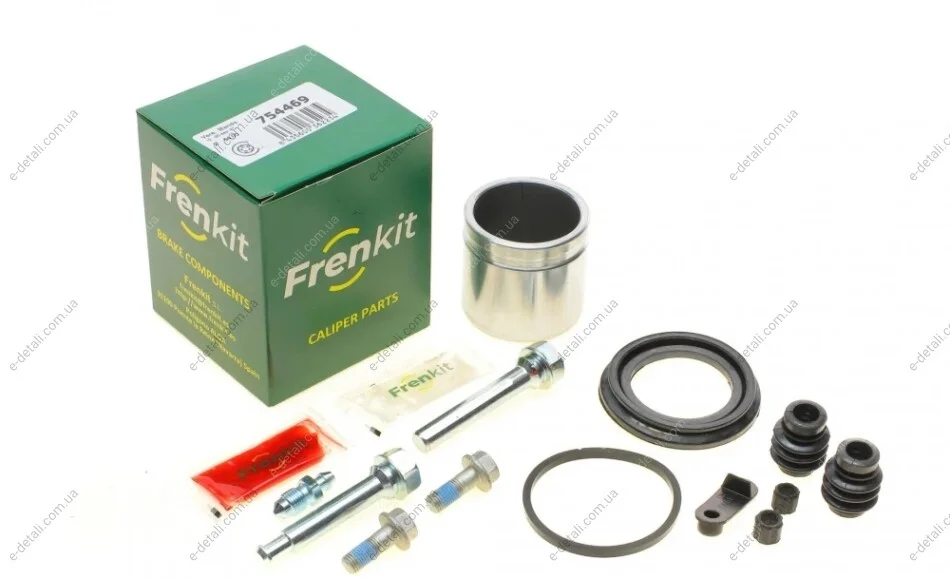 Ремкомплект супорта (переднього) Hyundai Elantra/i20 00- (d=54mm)(Mando)(+1 поршнь/направляє) FRENKIT 754469 (фото 1)