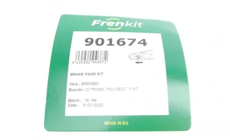 Планка суппорта (переднего) прижимная (к-кт) Subaru Impreza 08-13 (Brembo) FRENKIT 901674