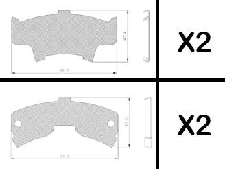 Комплект противоскрипных пластин (передних) Nissan Almera 1.4/1.6/2.0D 95-00 (Sumitomo) FRENKIT 940060