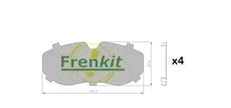 Комплект пластин MERCEDES Vito W447 F'F14>> FRENKIT 940295