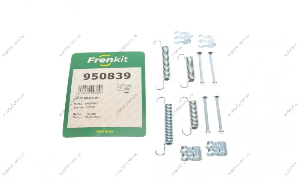 Комплект пружинок колодок ручника Iveco Daily 99- (172x42) (Brembo) FRENKIT 950839 (фото 1)