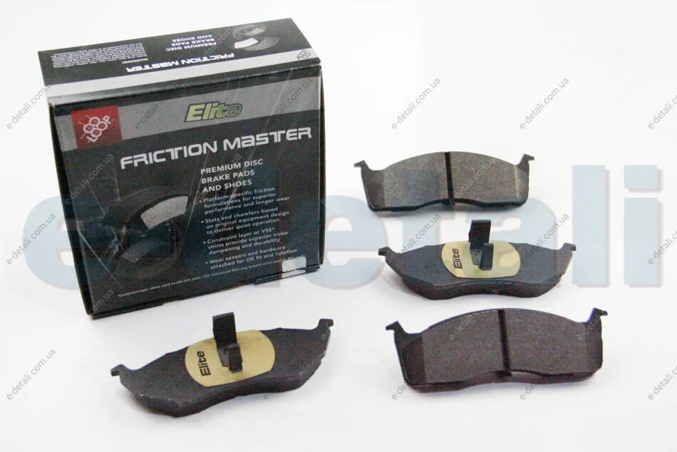 Колодки гальмівні дискові передні DODGE Neon 94-05; CHRYSLER Neon 00-04, Voyager 96-00 FRICTION MASTER ELT591 (фото 1)