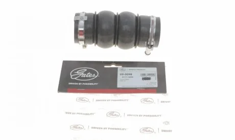 Патрубок інтеркулера Citroen Berlingo/Jumpy/Peugeot Expert/Partner 1.6 HDI 05- Gates 09-0098
