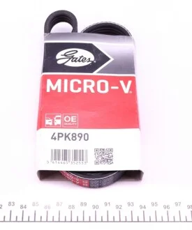 Ремінь генератора Audi/BMW/Fiat/Kia/Mazda Gates 4PK890
