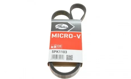 Ремень генератора Citroen Jumper 2.8HDI 00-/Honda Accord 1.9-2.2 93-98/ Toyota Carina 2.0 96-97 Gates 5PK1103