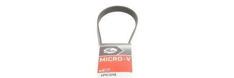 Ремінь генератора Citroen Jumper/Peugeot Boxer 2.0 94-/VW Caddy 1.4 04- Gates 6PK1098