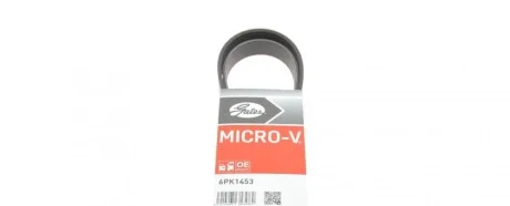Ремень генератора Peugeot 206/Partner/Citroen Berlingo/VW Polo 1.1-1.6 02- Gates 6PK1453