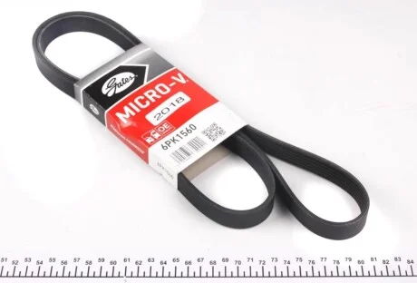 Ремінь генератора Citroen Berlingo 1.6 00-08/ Nemo 1.4i 08- Gates 6PK1560