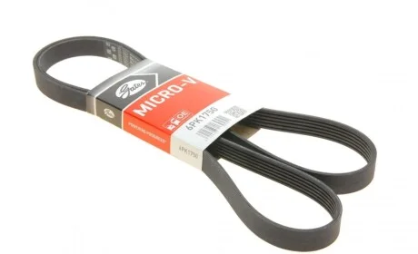 Ремень генератора Peugeot Expert 1.9D/2.0HDI 98-/Renault Clio/Kangoo/Megane 1.4/1.6 98-03 Gates 6PK1750