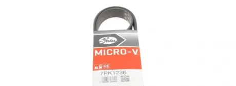 Ремень генератора Fiat Ducato 2.3D 06- Gates 7PK1236