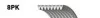 (8542-20083) Ремінь (поліклиновий) GATES MICRO-V XF ES Gates 8PK1715ES (фото 1)