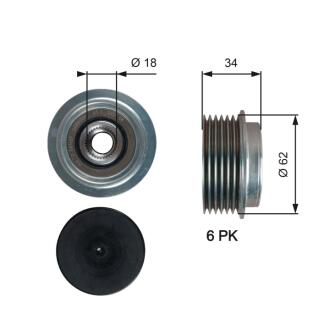 Муфта генератора Gates OAP7203