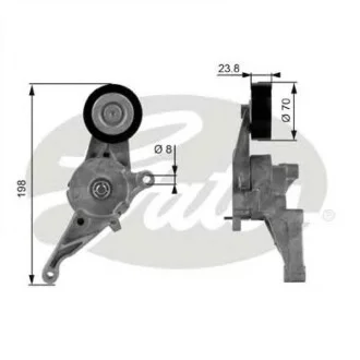 Натяжитель ремня генератора VW 1.9/2.0TDI Gates T38436