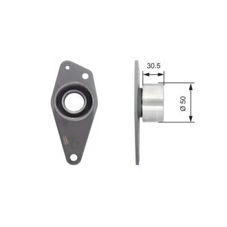 GATES RENAULT Натяжной ролик Clio 1,7/1,9D/ Laguna 1,8-2,0/R9/11/19/21, Trafic, Volvo Gates T42088