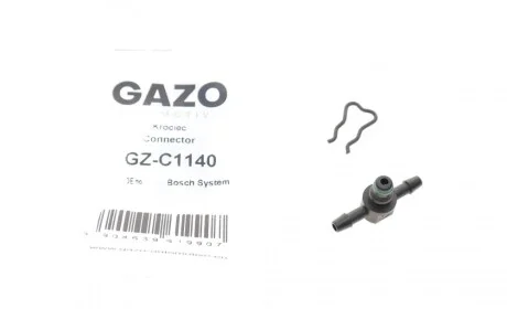 Штуцер шланга обратки Т-образный (пласт.) (Bosch) (с защитой) GAZO GZ-C1140