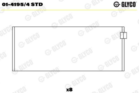 Вкладиш шатунний Glyco 01-4195/4 STD