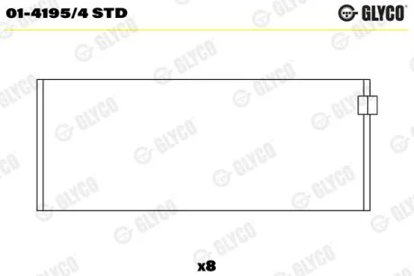 Вкладиші Glyco 01-4195/4 STD